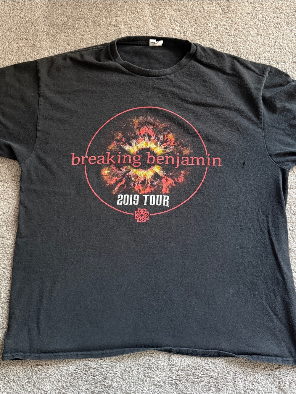 Breaking Benjamin 2019 Tour Skillet Underoath Concert T Shirt Black XL 23”